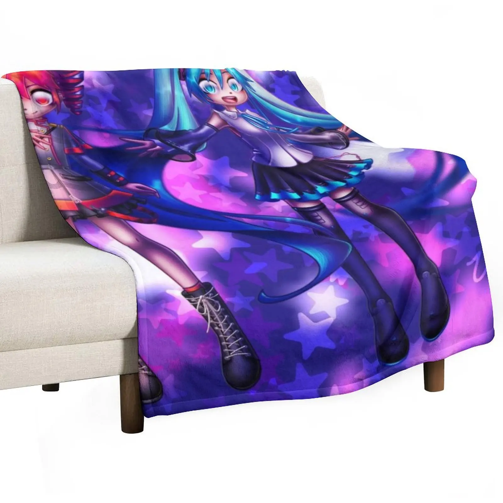 Vocaloid - Hatsune Miku & Kasane Teto (Piapro NT & SynthV AI) Throw Blanket christmas decoration for babies Blankets