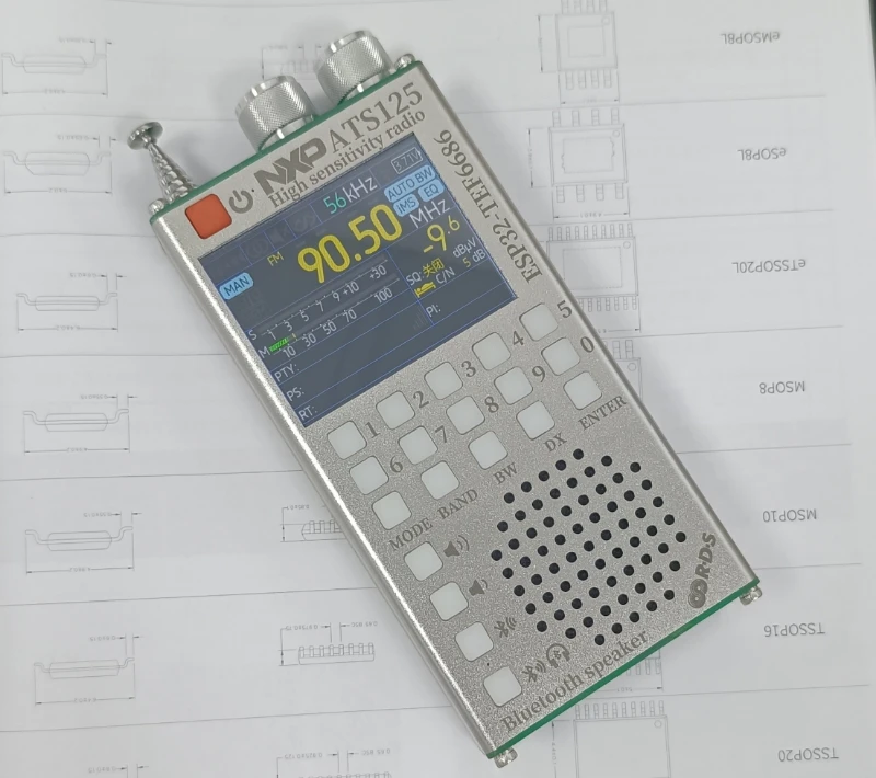 ATC ATS125 Radio Bluetooth multifuncional de alta sensibilidad Actualización FM TEF6686