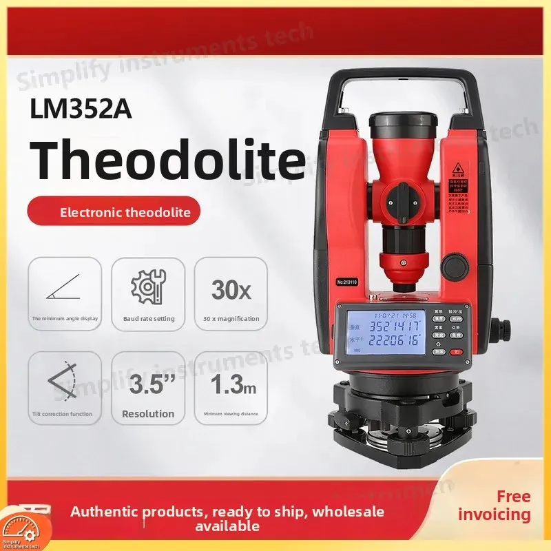 Electronic Theodolite LM352A Automatic Optical Surveying Instrument for Engineering Cadastral Terrain Mapping Installation