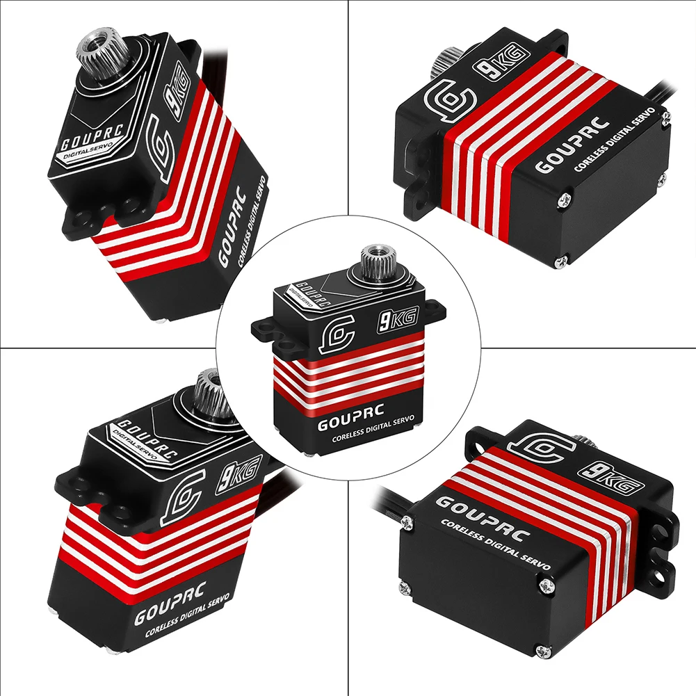 معدات معدنية مضادة للماء ، أجهزة رقمية مؤازرة لـ ، سيرفو ، SCX10 ، III RC Crawler Car ، 25T ، 9 way #4