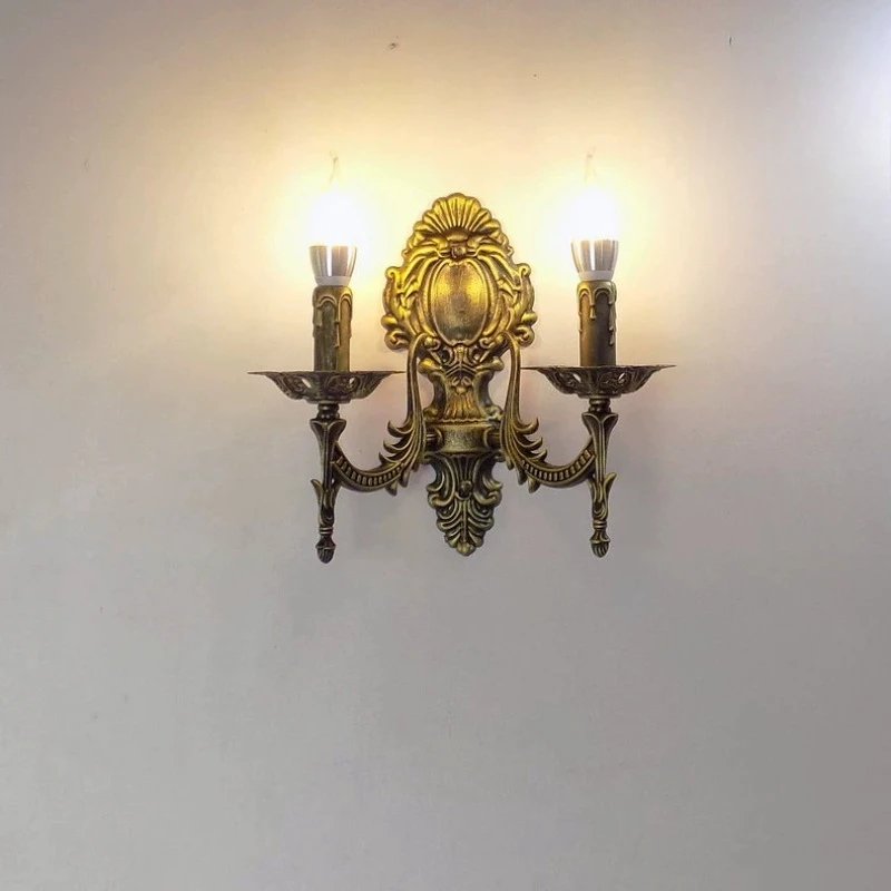 Creative European corridor bedside mirror front hotel teahouse coffee shop sconce light fashion Candle Wall lamp