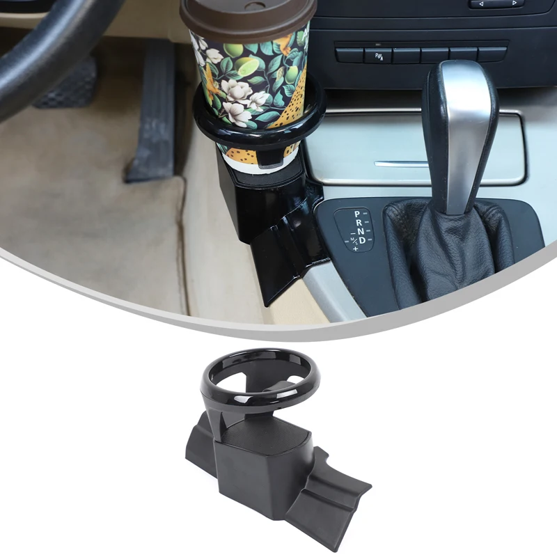 Left Right Gear Shift Cup Holder High Quality Water Cup Holder Black Drinks Holder Car Gadgets For BMW 3 Series E90 2005-2012