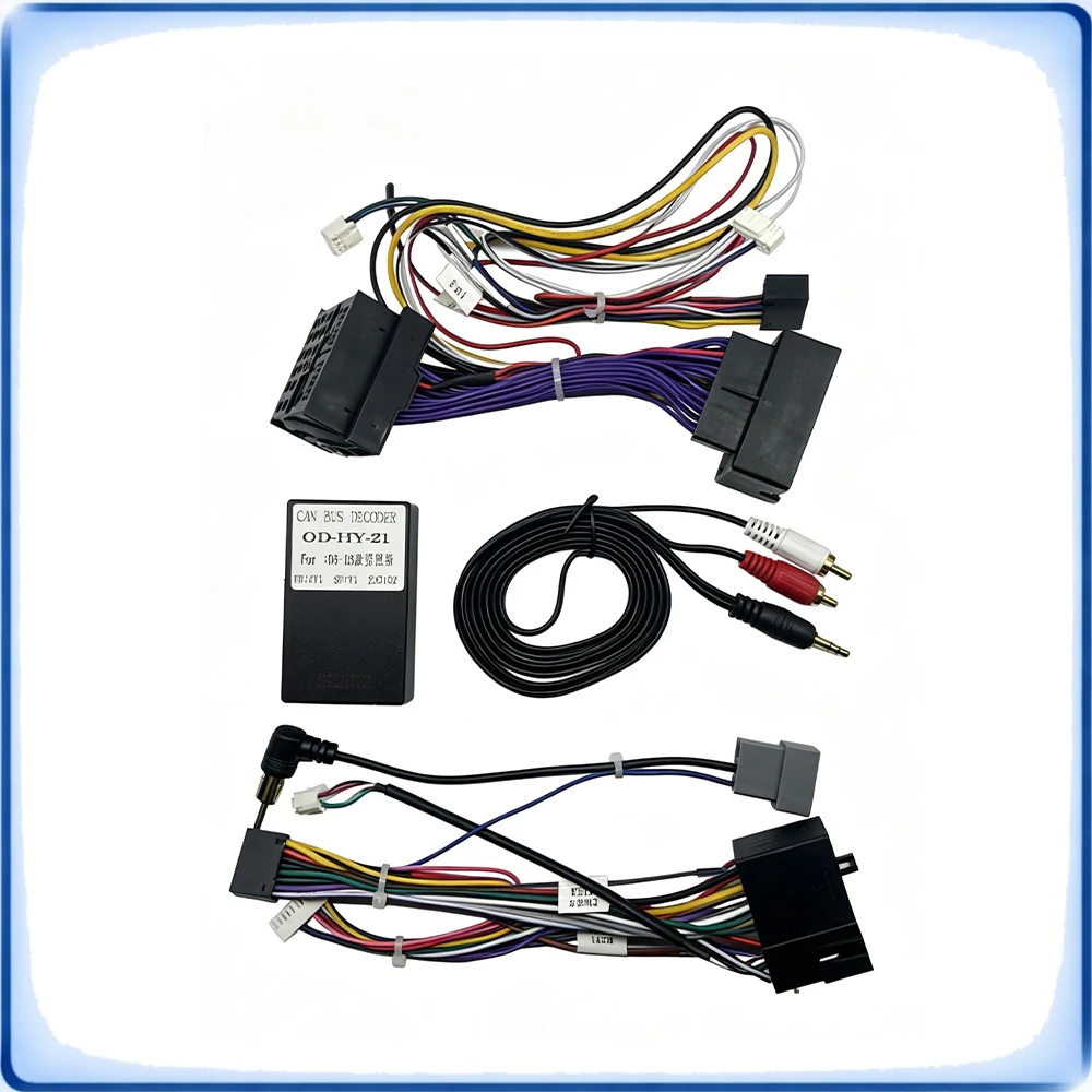 Car Radio Wiring Harness with CANBUS Decoder for Hyundai Genesis 2008-2013 Low/High Model Plug and Play Adapter