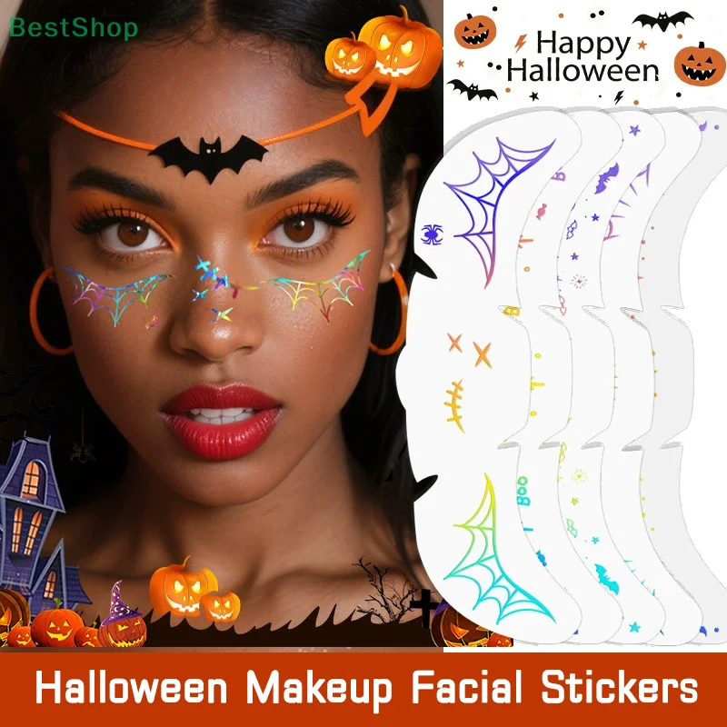 

★ ★ ★ 1 шт., лазерная нашивка для татуировки веснушек на Хэллоуин, временные татуировки, наклейки, горячее тиснение, веснушки, пластыри для макияжа, макияж для лица