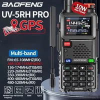 Baofeng UV-5RH PRO GPS Walkie Talkie Long Range 10W MultiWirless Copy Frequency AM FM NOAA Ham Radio