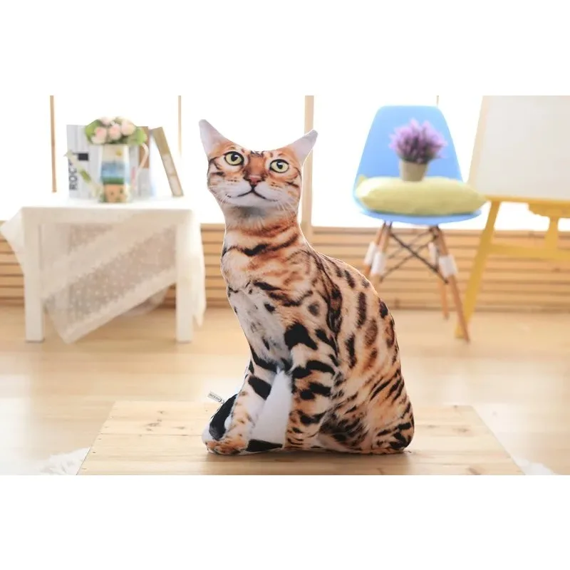 

New 50CM Plush Toy Cute Expression Simulation cat cushion cover Bedroom Sofa Decorations throw pillows for couch dropshipping