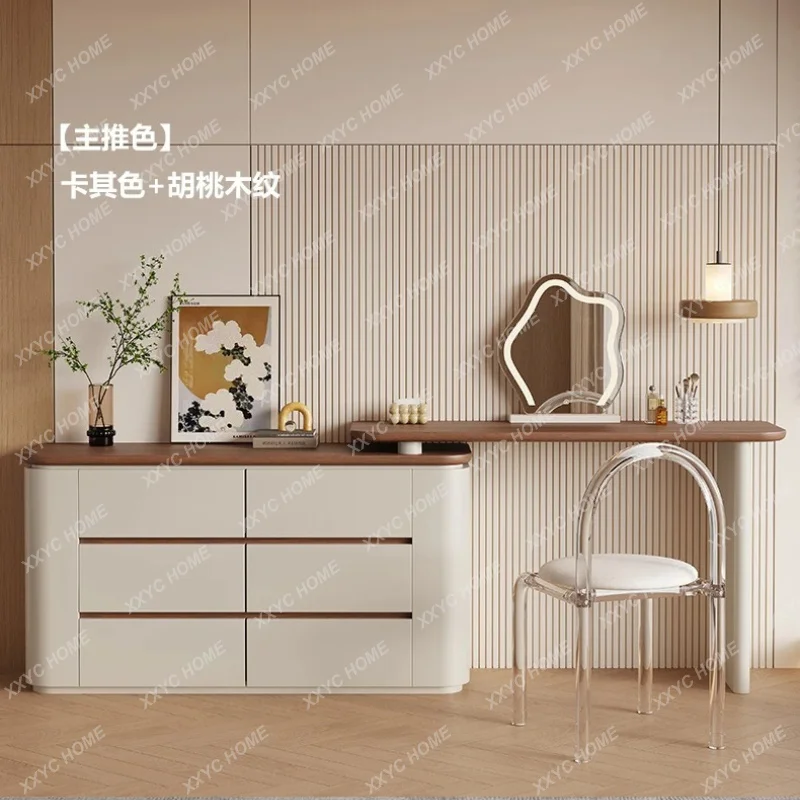 XXClassic Woman Dressing Tables Salon Storage Mirror Solid Room Dressing Tables Makeup Stool  House Accessories