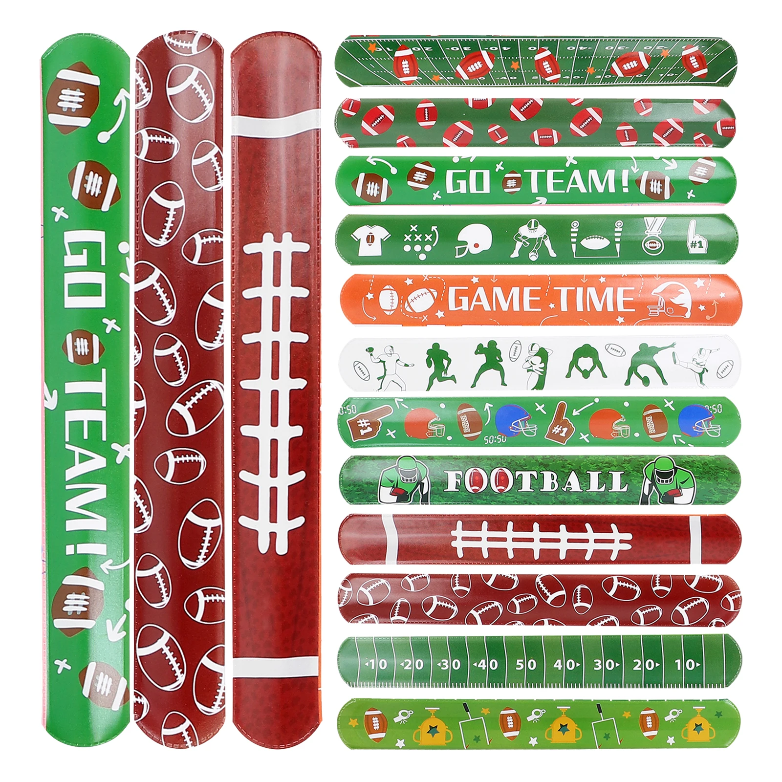 

Rugby Bracelet Birthday Decorations Wristband Party Slap Clapping Bracelets Football Theme Slap-on Toys Kids Wristbands