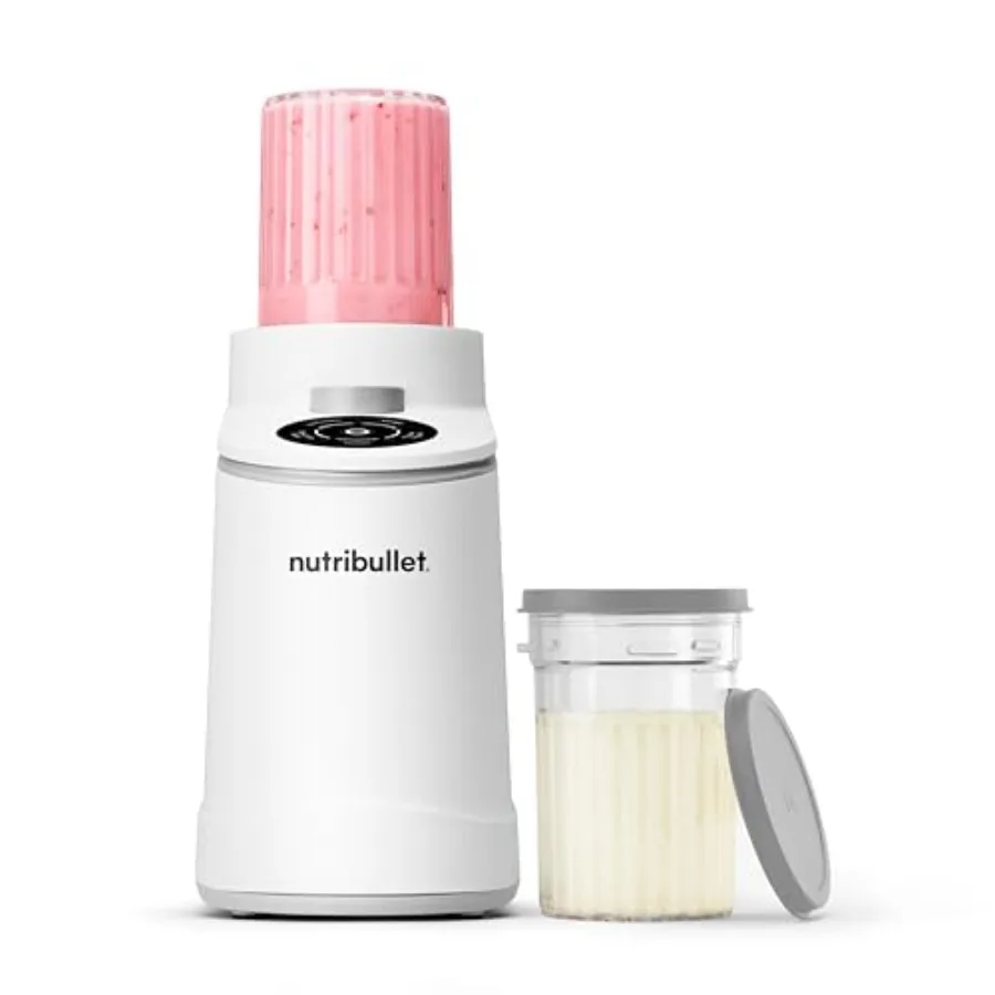 Chill Ice Cream Maker for Gelato Sorbet Frozen Yogurt Smoothie Bowls compact white unit with 2 dishwasher-safe 16 oz pint cups