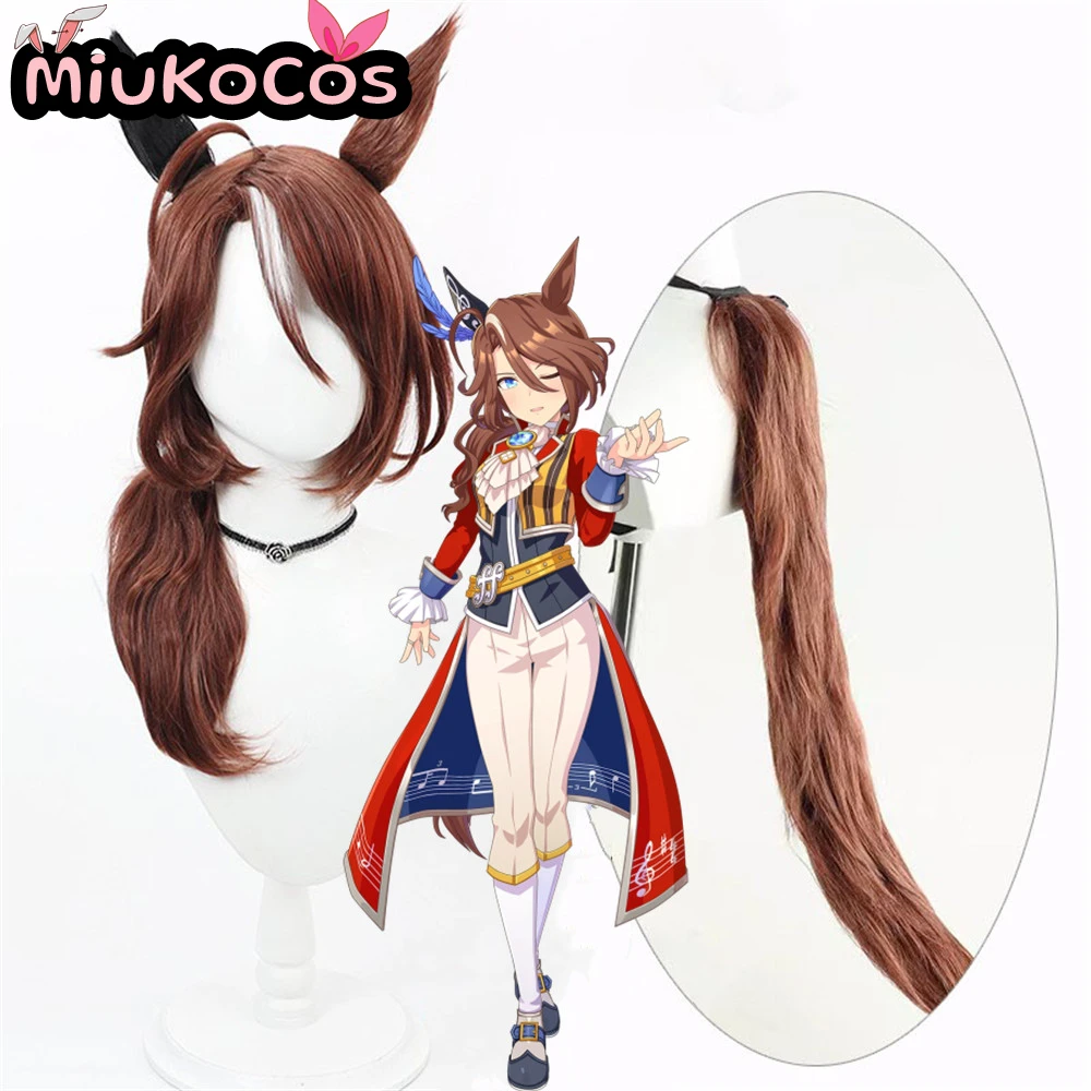 

В НАЛИЧИИ процесс София Panger 나ブア Hola Sounds of Earth Косплей Парик С Ушами и Хвостом Миуко Косплей Игра Umamusume:Pretty Derby Косплей Парик