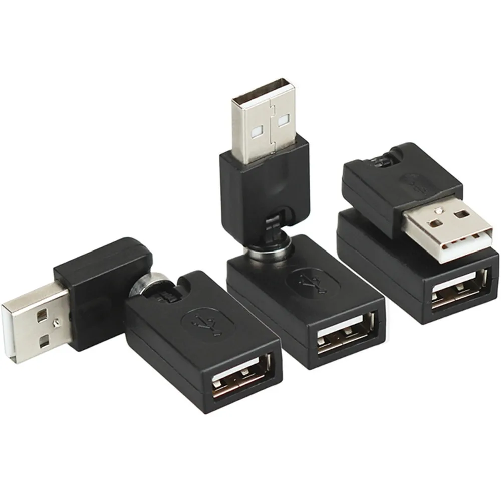 USB 2.0オス-メス360度アダプター肘、延長ケーブル、左右の回転、USBコネクタ