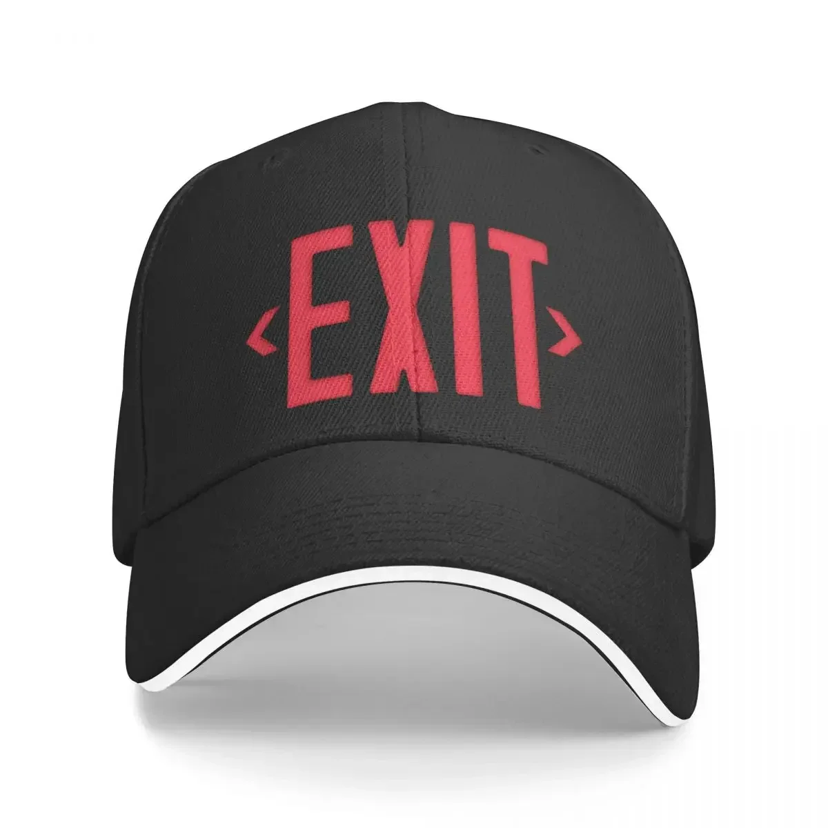 Exit Sign Baseball Cap Big Size Hat Hat Baseball Cap Rave Girl Men's