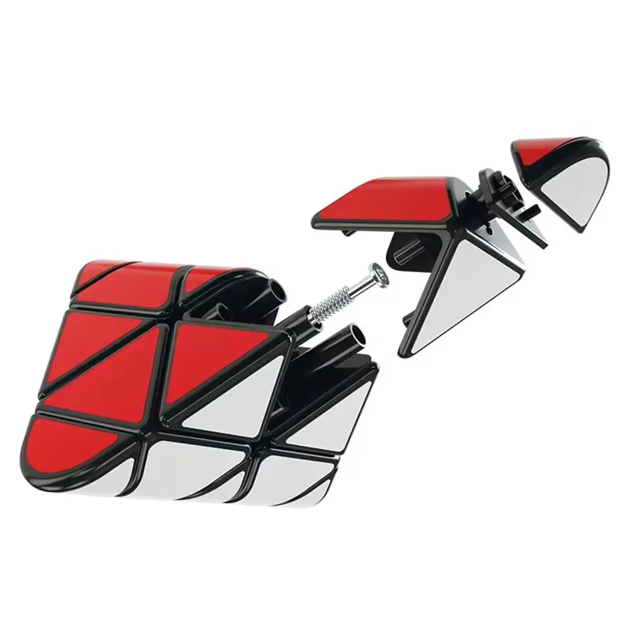 مكعب سحري هرمي مدور من YuXin للأطفال ، ملصق أسود ، ألعاب تعليمية ، أطفال ، كيلين ، 3x3x3