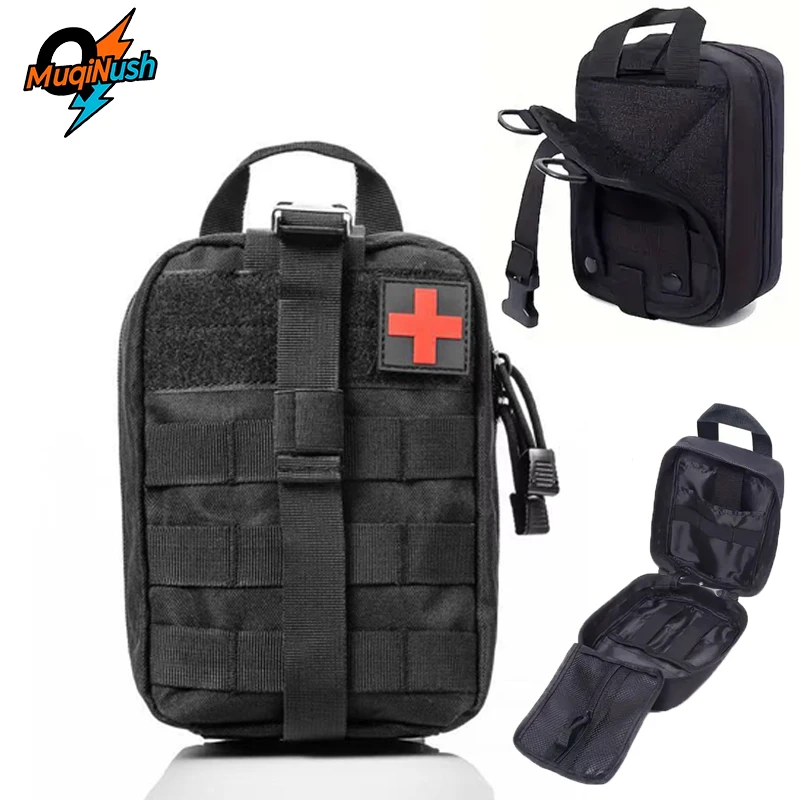 

MuqiNush Outdoor Hiking Tactical Waist Bag Tear Open Empty Medical Bag With Large Capacity Multiple For Camping Hiking Trips