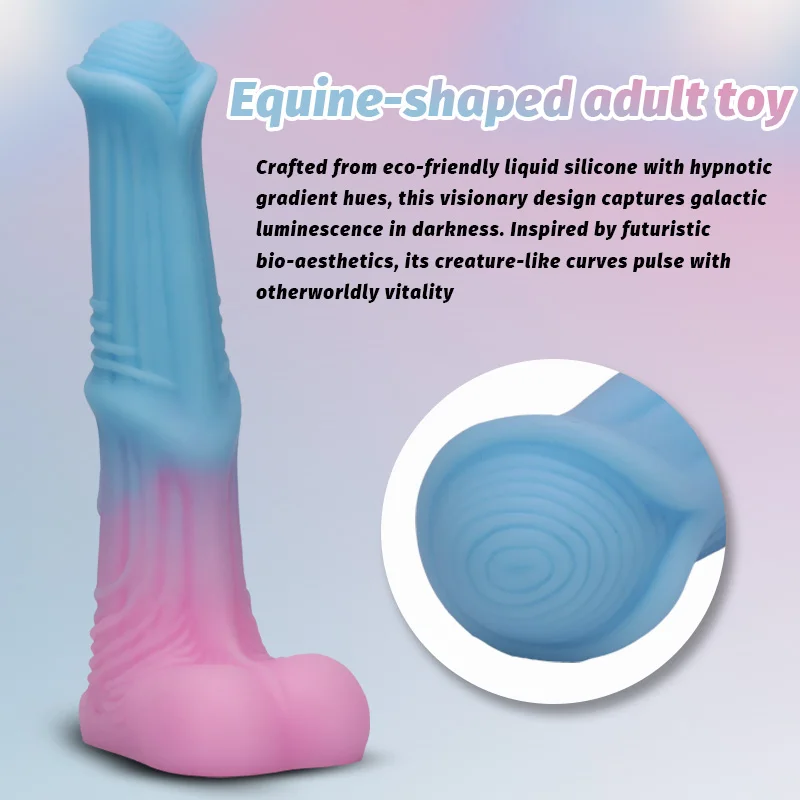 Anal Plug Blue Pink Horse Cock Monster Dildo Anal Dilator Female Vagina Buttocks G-Spot Stimulation Masturbator SM Adult Sex Toy view 2