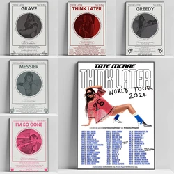 Canadian Singer Tate McRae Greedy Poster Print Bedroom Decoration Room Decor Home Painting Canvas Wall Painting Art Decor