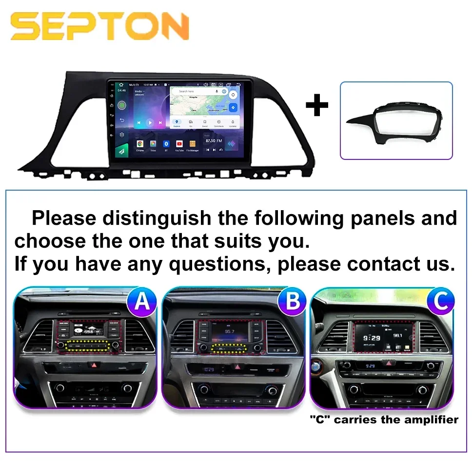 SEPTON  Smart Car Systems for Hyundai Sonata 9 LF 9 2014-2017 Car Radio Multimedia Player GPS WIFI Head Unit CarPlay Autoradio