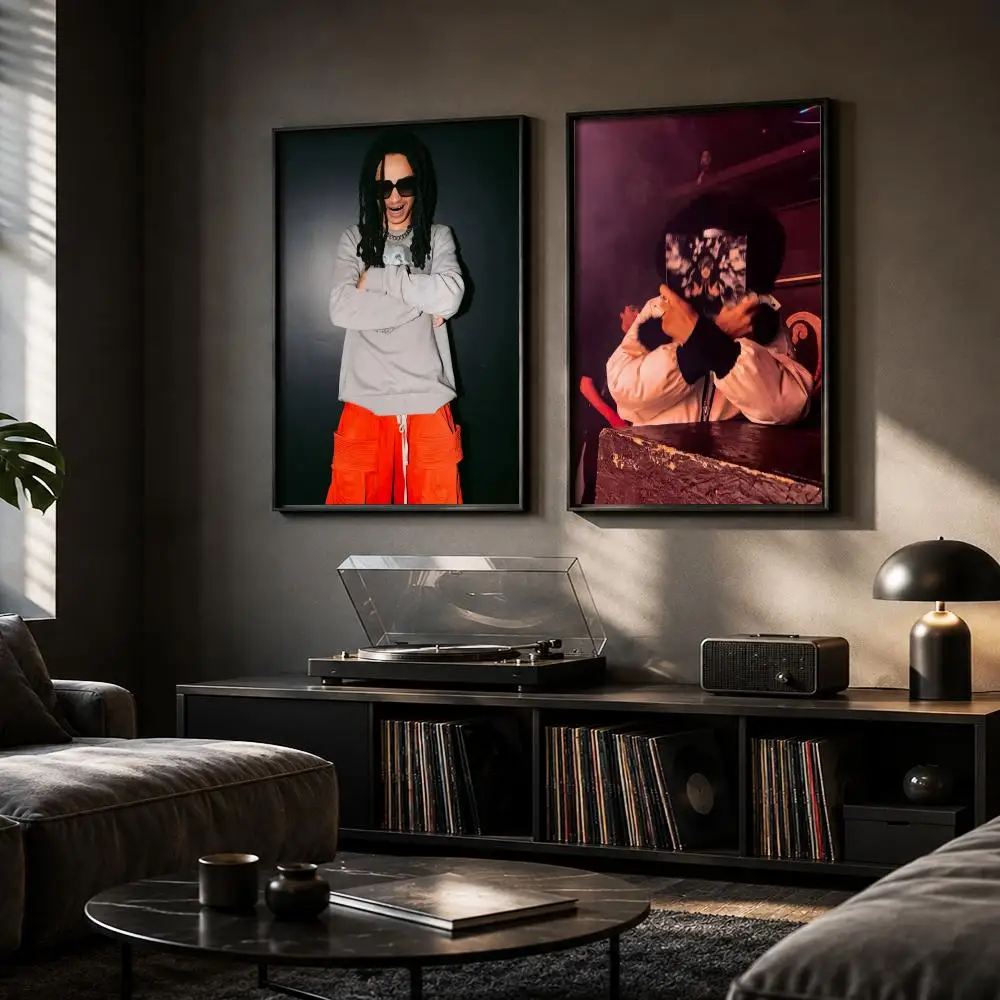 C-Che Cloud Rap Singer Album Painting Calligraphy Canvas Poster Hallway Bedroom Living Room Home Bar Decoration Interior Wall