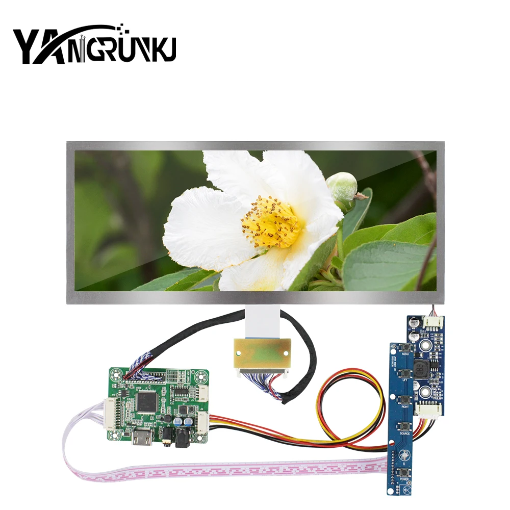 

Sunlight Readable Panel with HDMI board 10.3 Inch 1920x720 850 Nits High Brightness LCD Outdoor Project Automotive Display