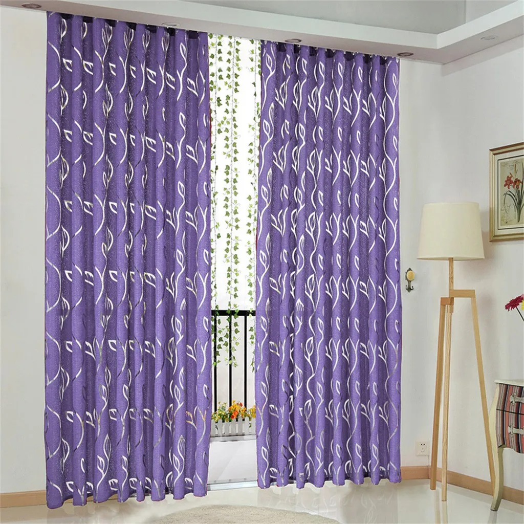 Shading Vines Leaves Tulle Sheer Curtains for Living Room Decoration Window Curtains Kitchen Modern Tulle Voile Organza Curtains