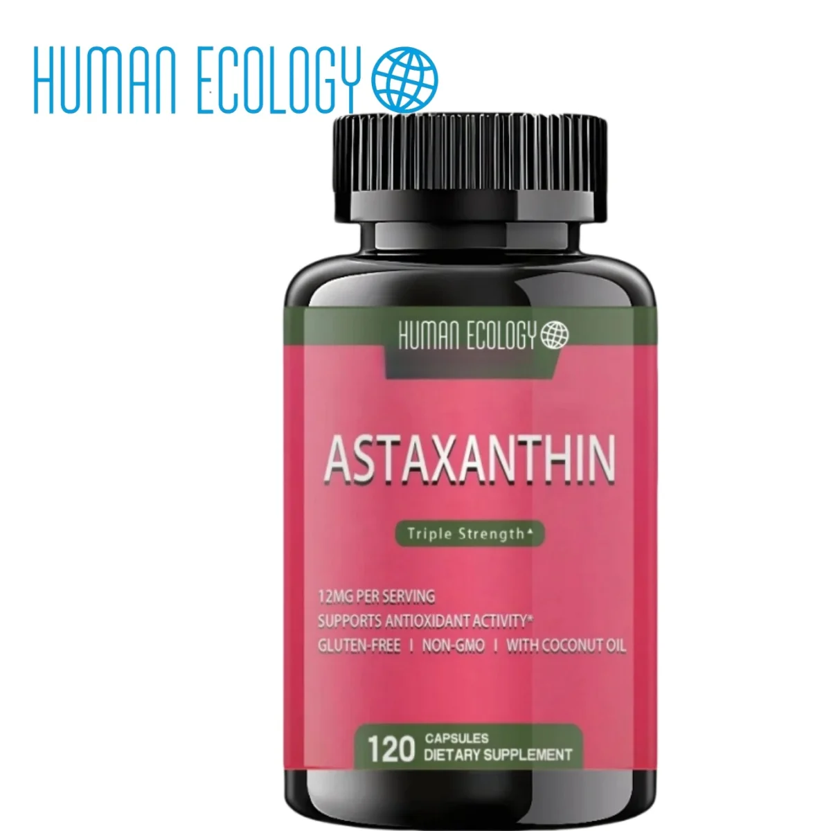 

Human Ecology Astaxanthin Supplement, Maximum Absorption, Stronger Antioxidant Than Vitamin C, Non Gmo, Gluten Free