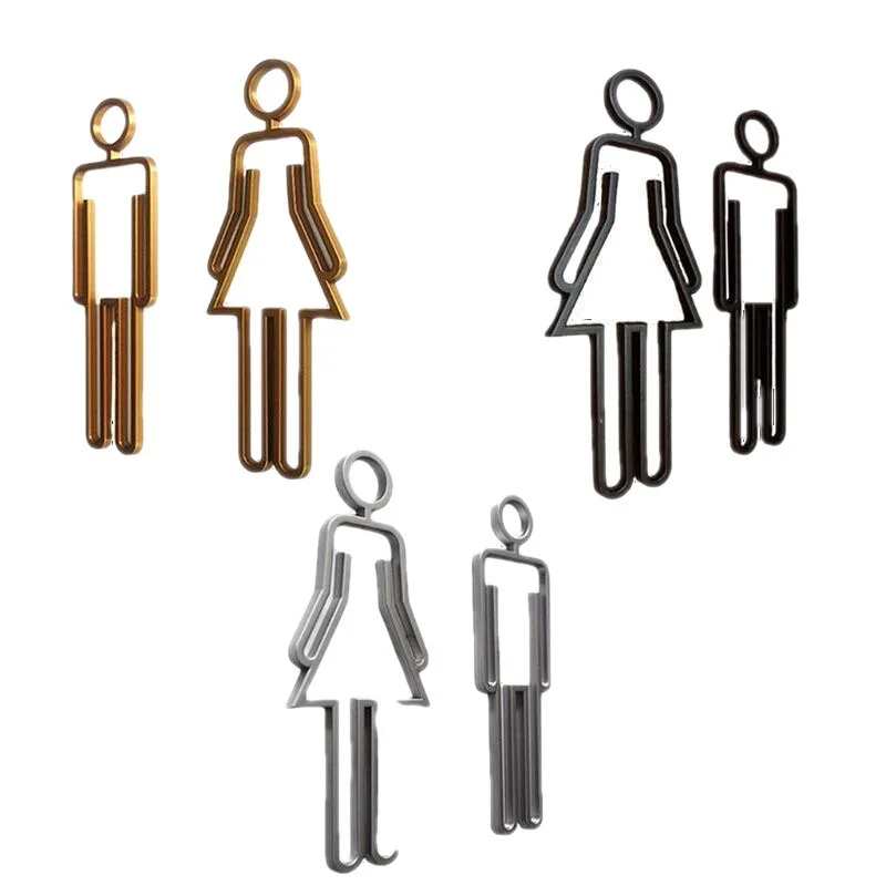 A Set of Three-Dimensional Hollow Out Bathroom Signs Creative  Bathroom  Door Signs Bathroom Signage Room Living Room Decoration
