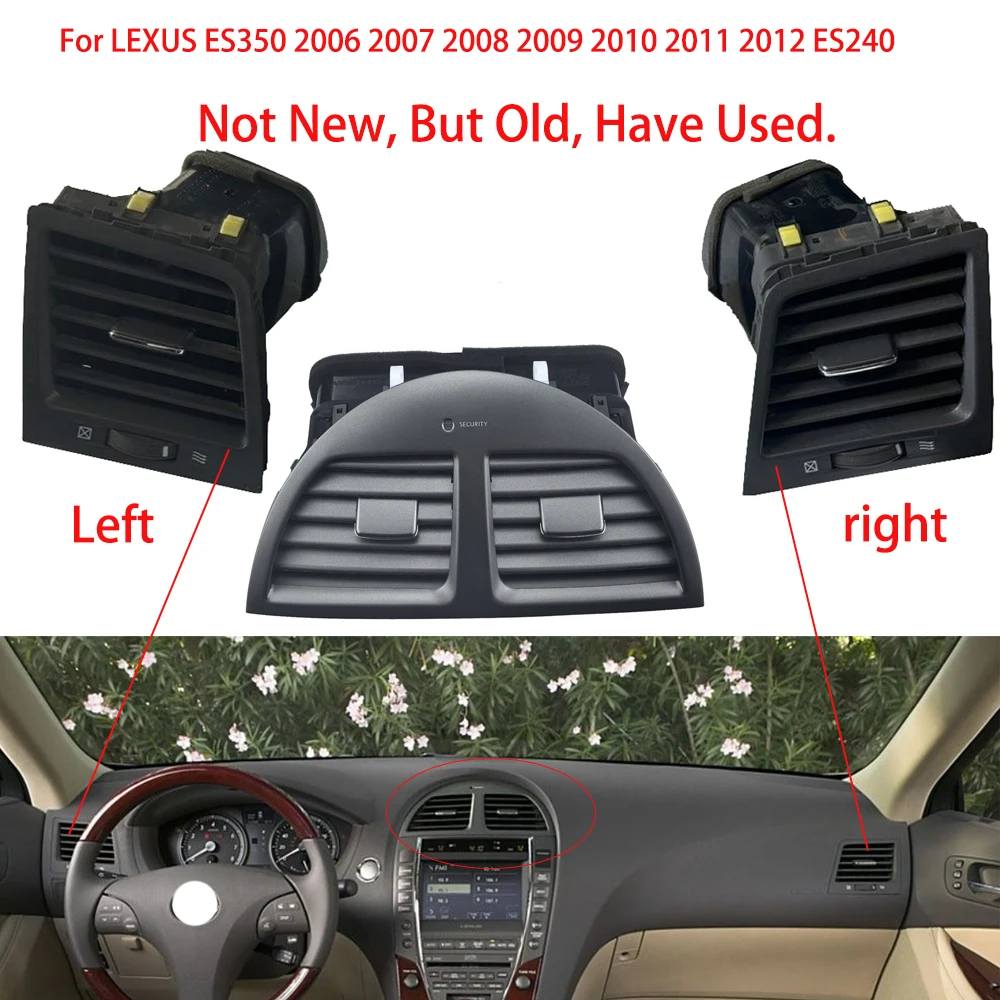 لكزس ES350 2006 2007 2008 2009 2010 2011 2012 ES240 مكيف هواء للسيارة تنفيس مخرج تيار متردد لوحة مصبغة ورقة كليب