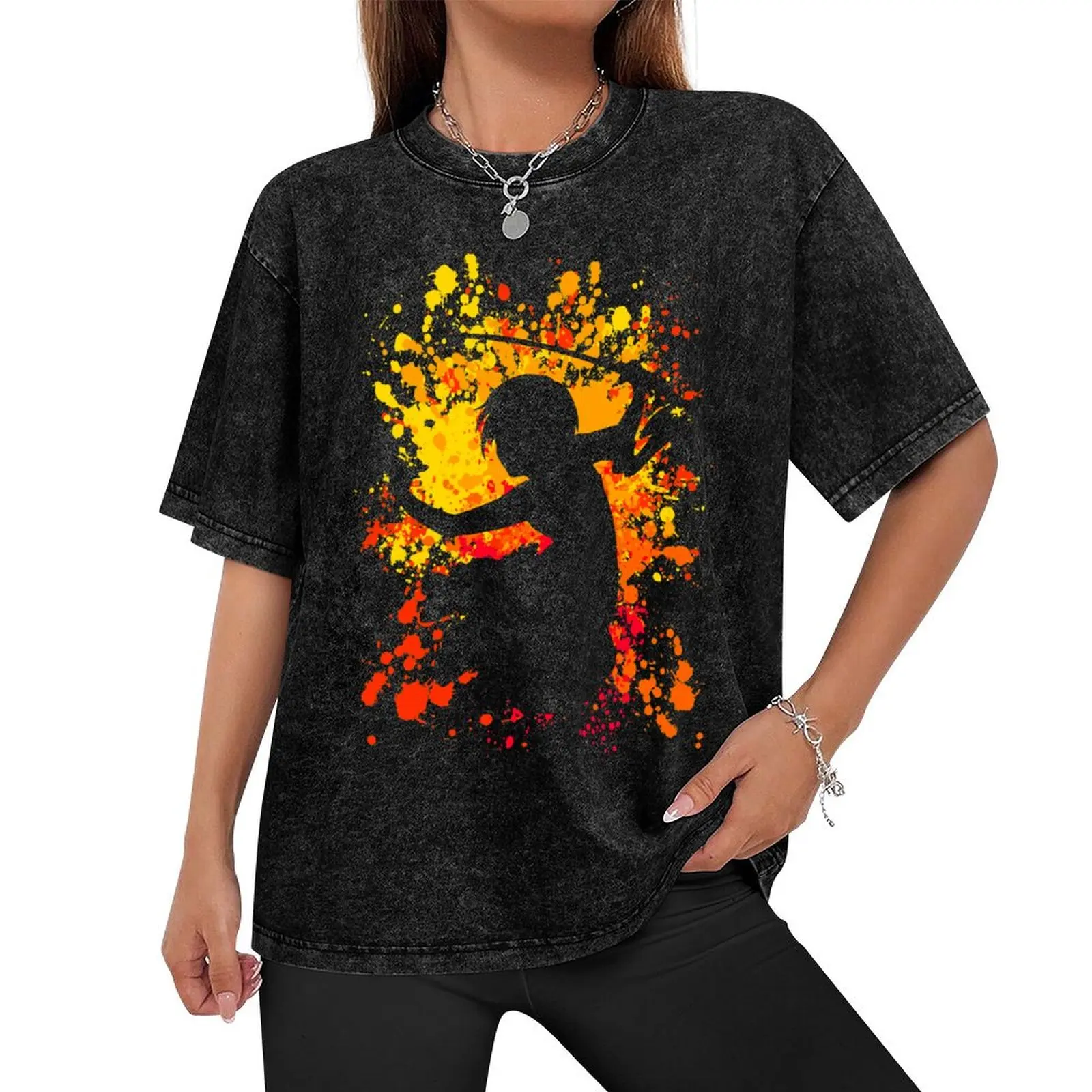 Saya Inspired Paint Splatter Anime Shirt T-Shirt graphic tee shirt anime stuff baggy shirts anime t shirts mens fashion