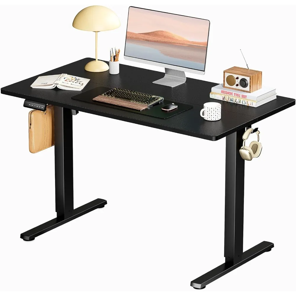 Adjustable Height Electric Sit Stand Up Down Computer Table, 40x24 Inch Ergonomic Rising Desks for Work Office Home