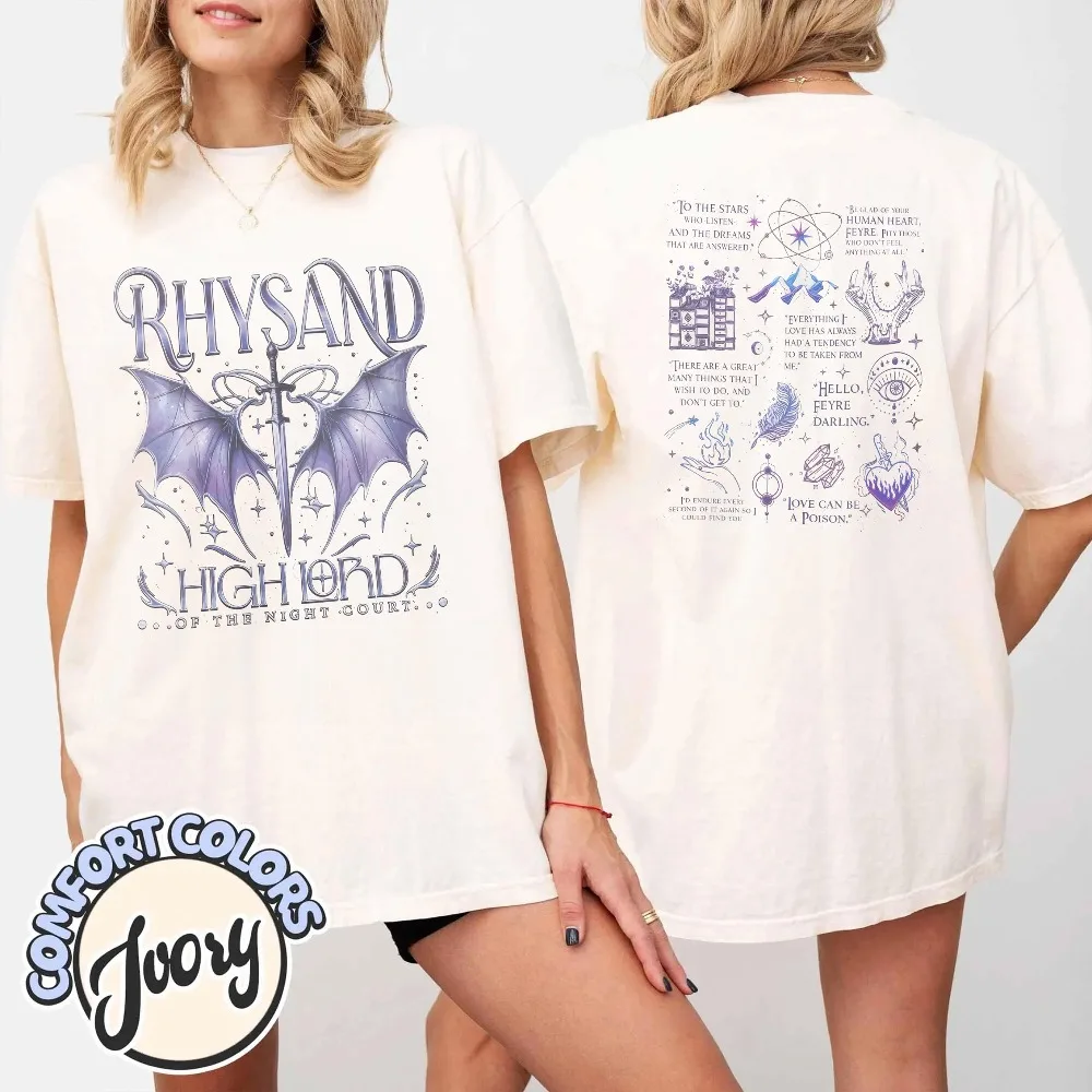 

Рубашка с изображением летучей мыши для мальчиков, футболка Acotar Night Court, футболка Illyrian Rhysand Cassian Azriel, футболка в стиле фэнтези, книжный подарок