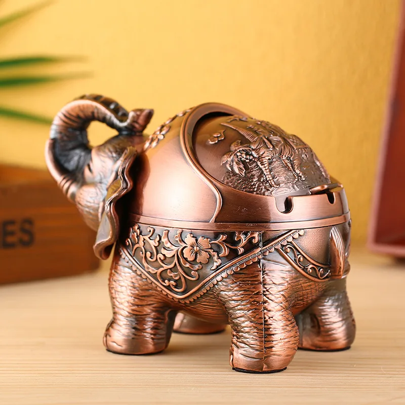 European-Style Ashtray Creative Home Living Room Luxury Ashtray With Lid Anti Fly Ash Office Anti Fall Decoration Ashtray