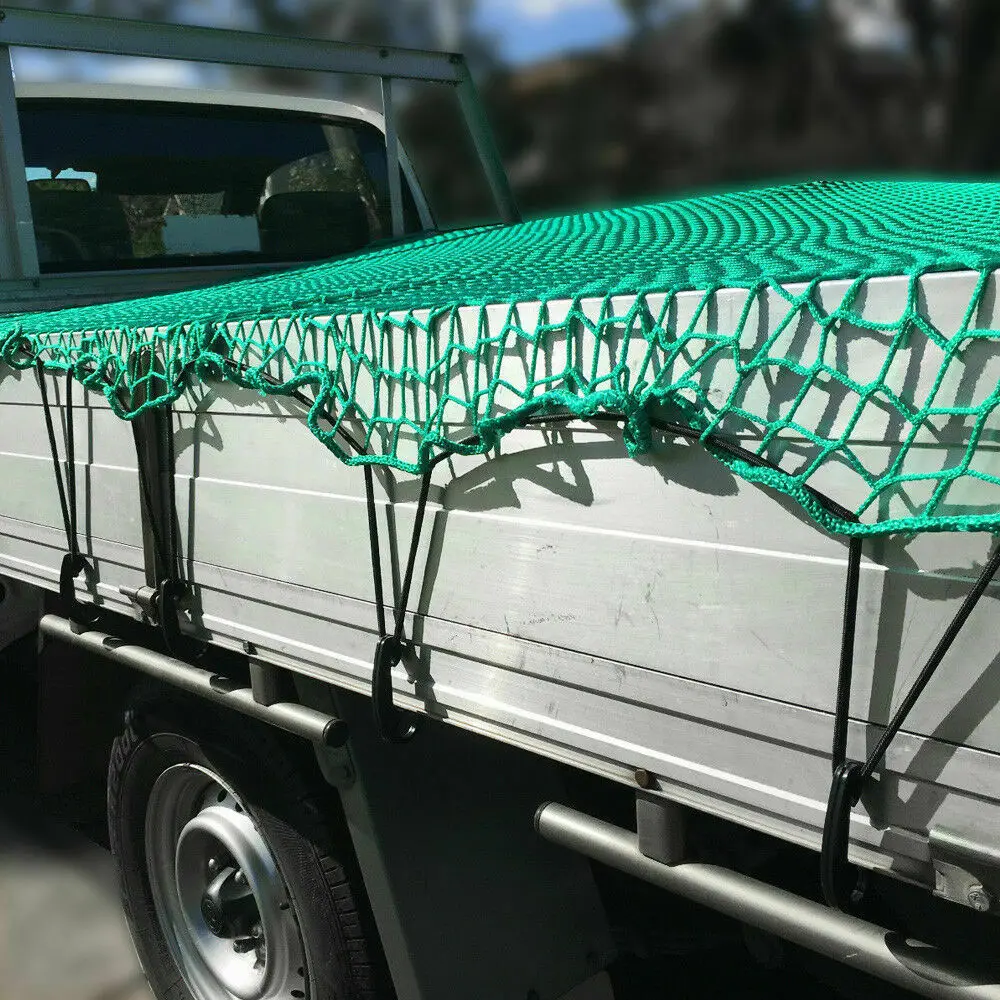 Cargo Net Ute Trailer Truck 35mm Mesh Bungee Cord w/ 15pc Hook