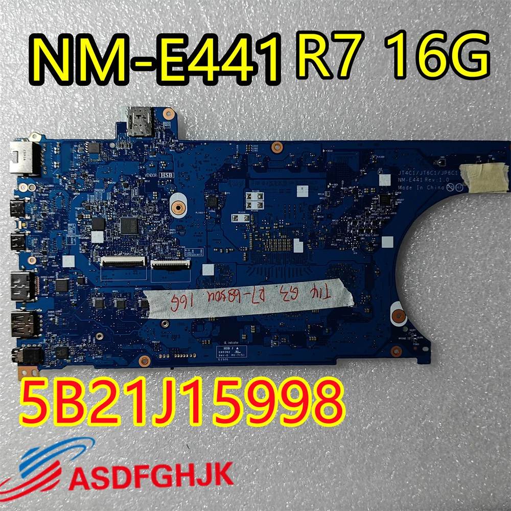 For Lenovo ThinkPad T14 Gen 3 / P14s Gen 3 Motherboard NM-E441 R7 16G 5B21J15998