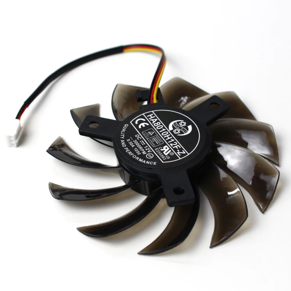 HA8010H12F-Z グラフィックスカード冷却ファン 3Pin ファン MSI GTX1650 1650S 75 ミリメートルグラフィックスカード冷却ファン