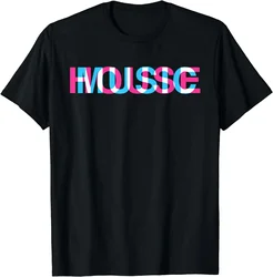 Graphic T Shirts  Shirts for Men  Tops  Camisas House Music Glitch Optical Illusion - EDM Rave DJ T-Shirt oversized t shirt