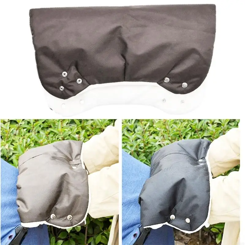 U50F 양털 안감 유모차 손 따뜻하게방풍 유모차 핸드 머프 유모차 손 보호대는 편안함으로 추위를 받아들입니다.