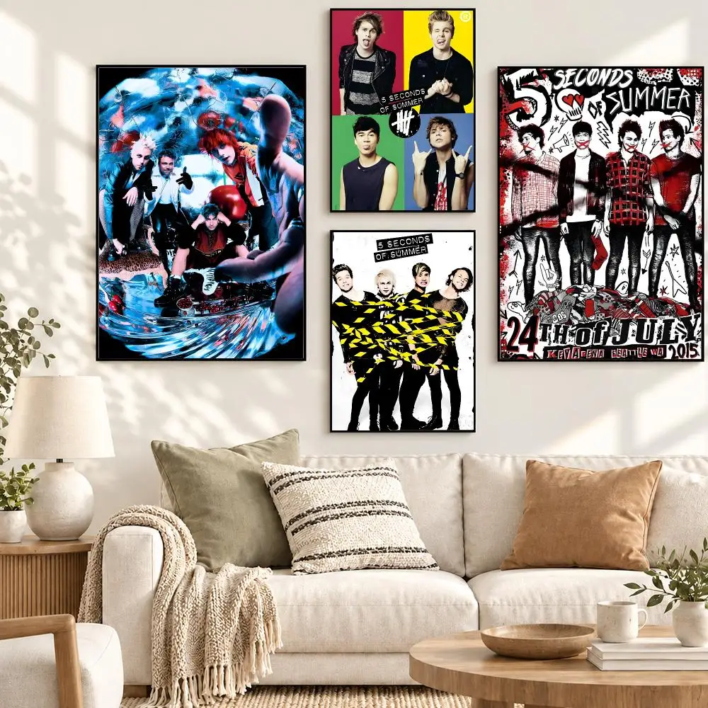 5 Seconds of Summer Pop Rock Band Music Album Aesthetic Poster Decorative art prints for the home, holiday gifts, unframed