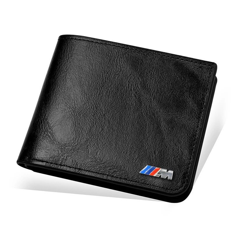 

For BMW M M3 E46 E36 E30 E92 E87 E34 F10 E90 F30 E60 Luxury Metal Logo Car Driver License Leather Wallets Purses Credit Card Bag