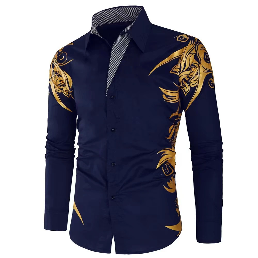 Men's Long Sleeve Shirt Printed Shirt Fashion New Casual High Quality Elegant Men's Top Extra Large Size Clothing