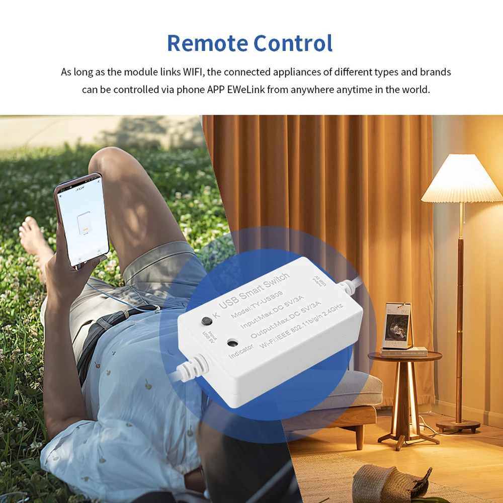 Immagine 3: Tuya WIFI Modulo interruttore Interruttore RF433 Controller on-off Controllo remoto APP per cellulare Compatibile con Google Home,
