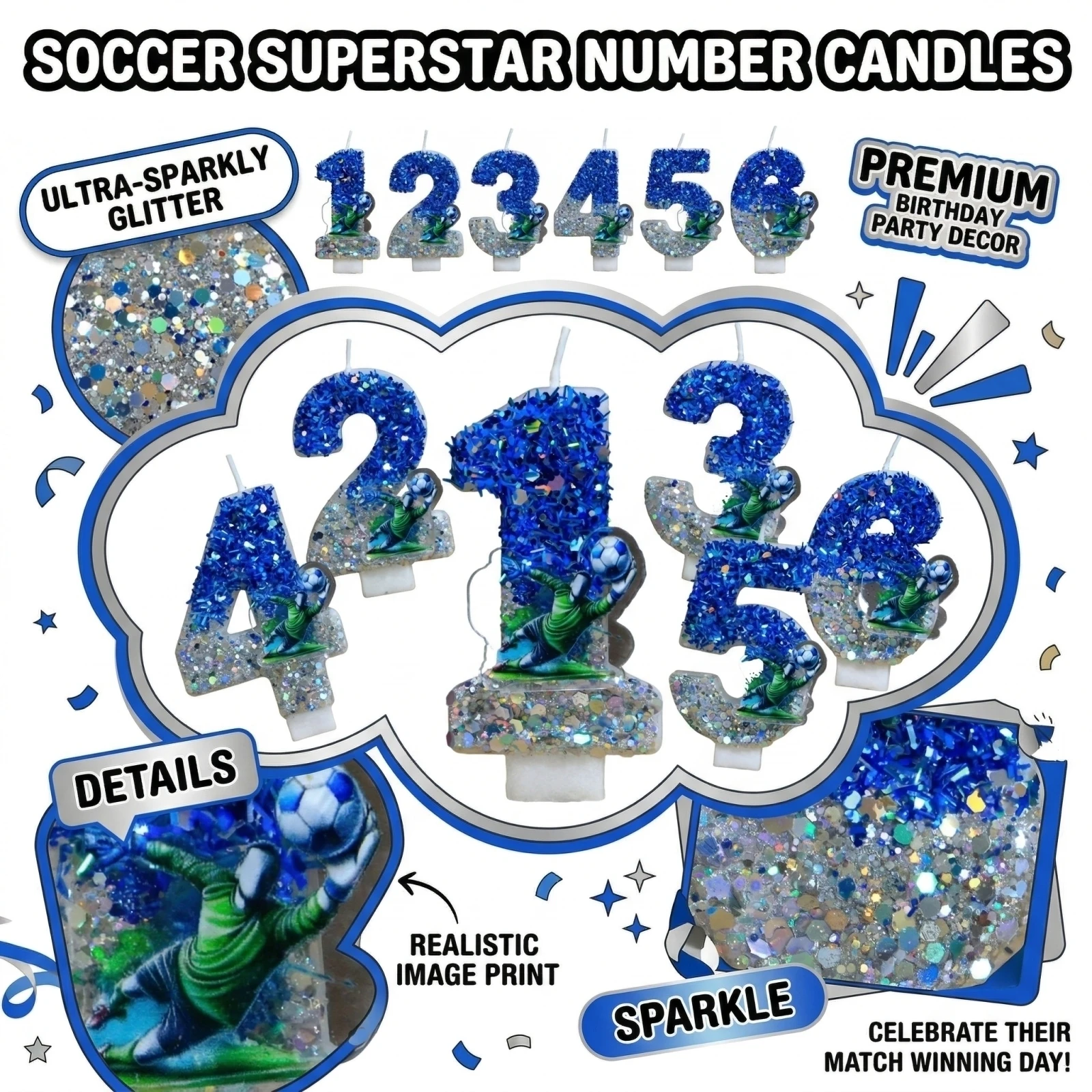 Number Candles Birthday Candles With Numbers 0-9 Creative Birthday Party Candles