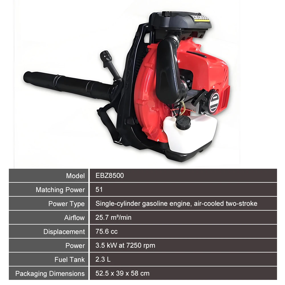 Heavy Duty Petrol Leaf Blower 3500W High Power Snow Blower for Winter Outdoor Yard Garden Leaves Dust Cleaning Equipment