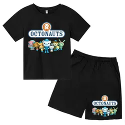 Kinder Oktonauten Cartoon drucken Sommer niedlich atmungsaktive T-Shirts Shorts 2 stücke Anzüge 2-13 Jahre Jungen Mädchen Outfits Kinder Kleidung Sets