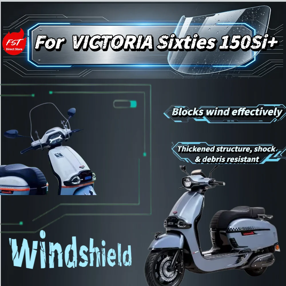 

For 2024-2025 VICTORIA Sixties 150Si Scooter Modified Windshield High Clear PC Front Wind Glass Accessories