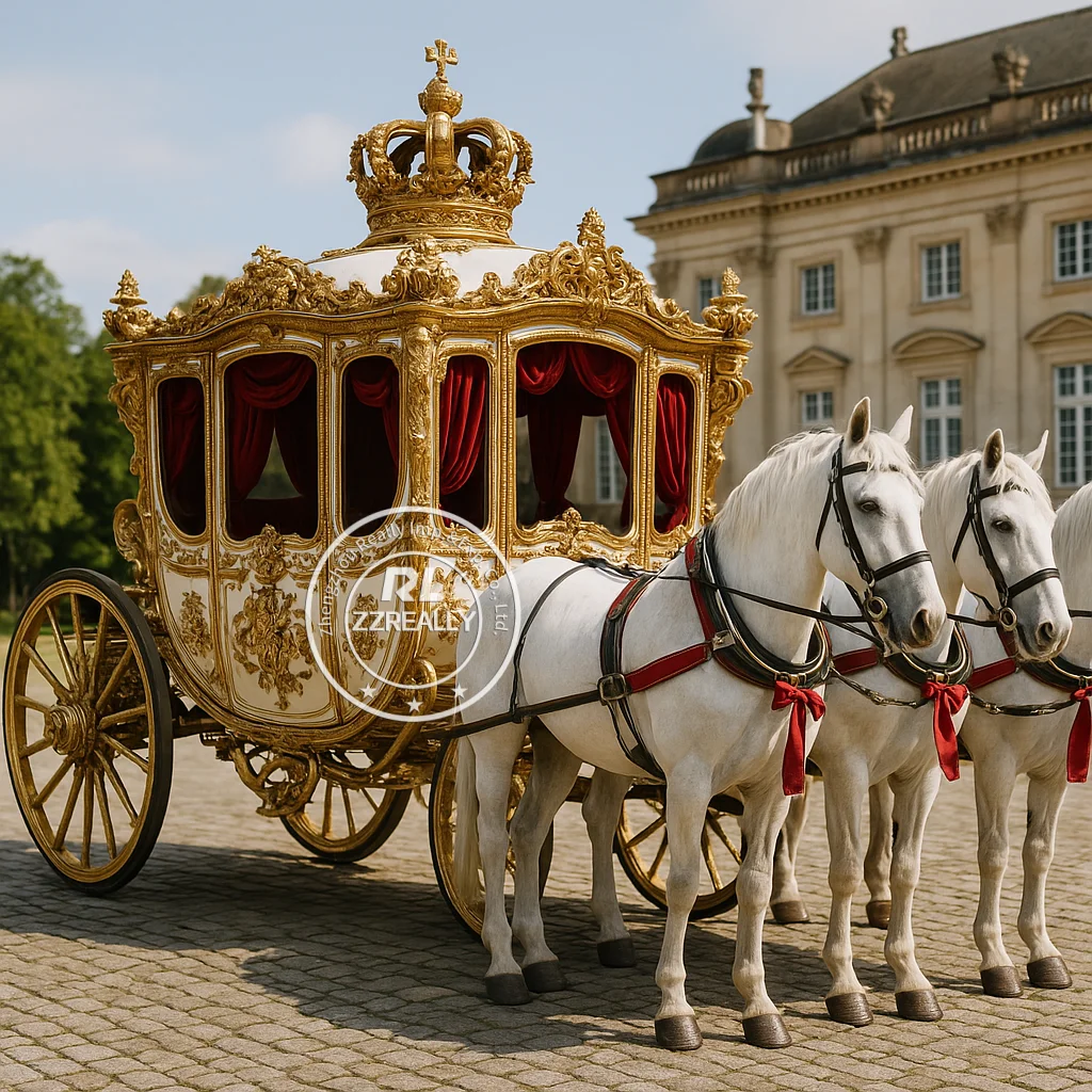 

Popular Wedding Horse Carriage for Sale Cinderella Electric Vehicle Or Horse Trailer Type arch Royal carriage
