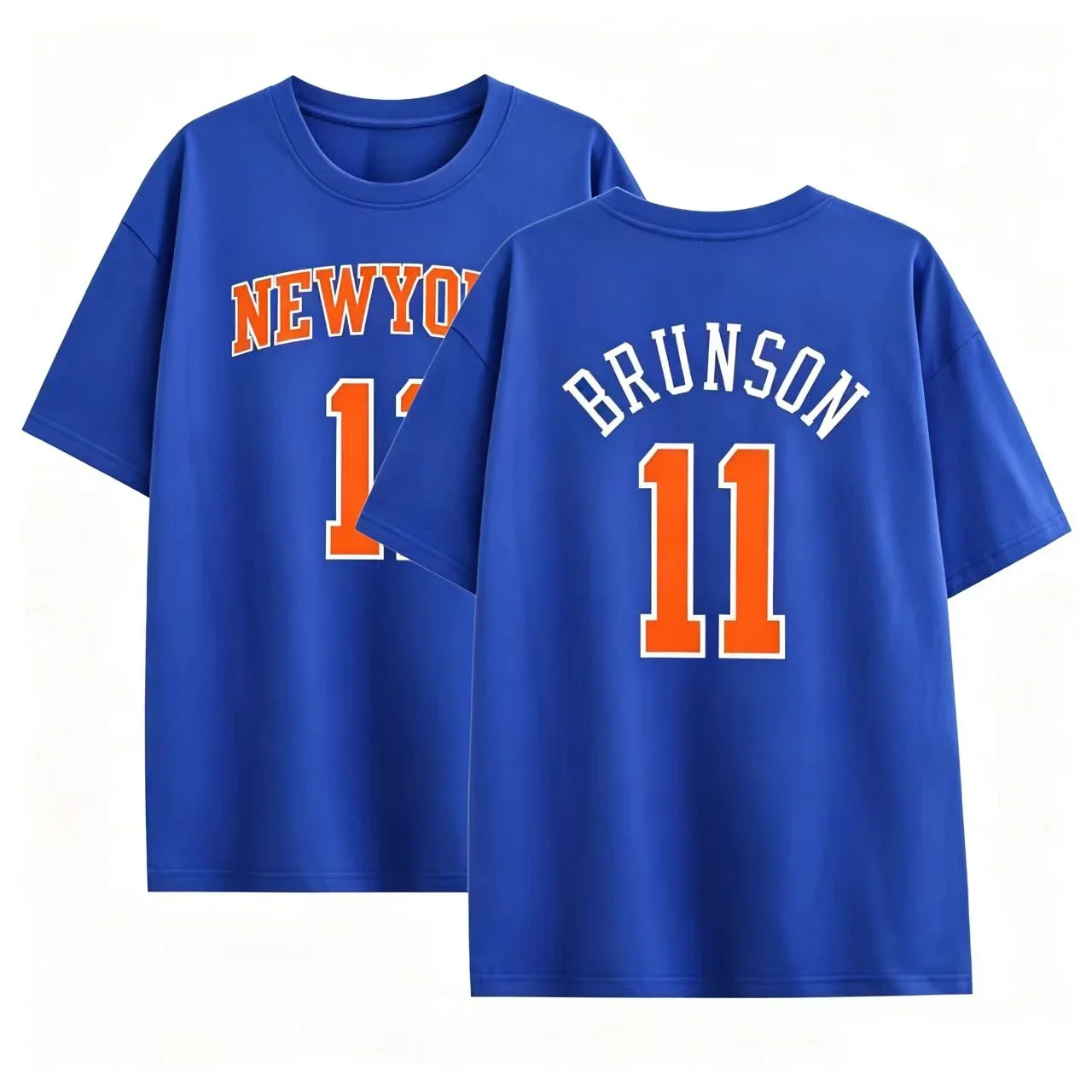 New York Jalen Brunson No. 11 T-shirt Men Women Summer Cotton Clothing Oversize Fashion Round Neck Short Sleeved Tee Streetwear