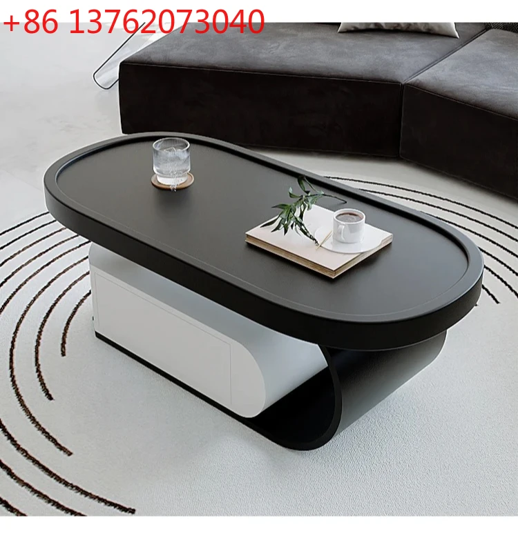 

Modern simple medieval Chinese style special-shaped cream style coffee table living room