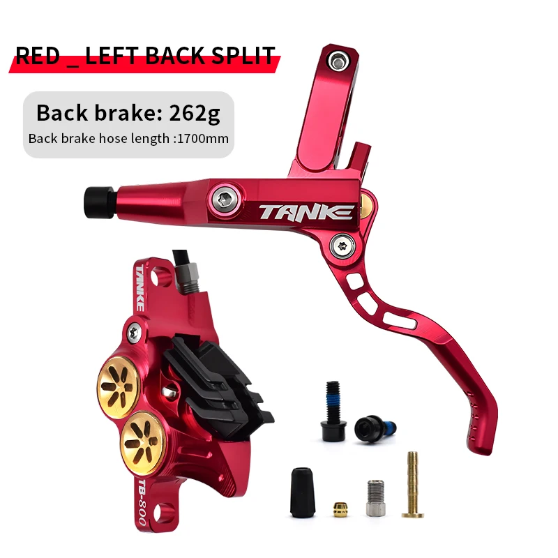 TANKE MTB 4-piston hydraulic disc brake 900/1700mm, 4-piston brake pad in resin, oil pressure AM DH road MTB ultra-light disc br image 3