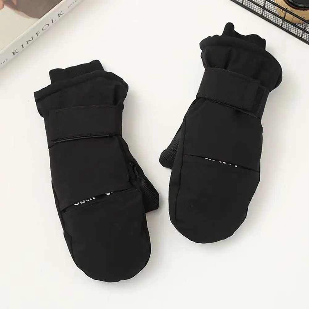 

Лыжные варежки для взрослых, водонепроницаемые зимние перчатки для мужчин и женщин, термофлисовая подкладка, изолированные варежки с манжетами для улицы