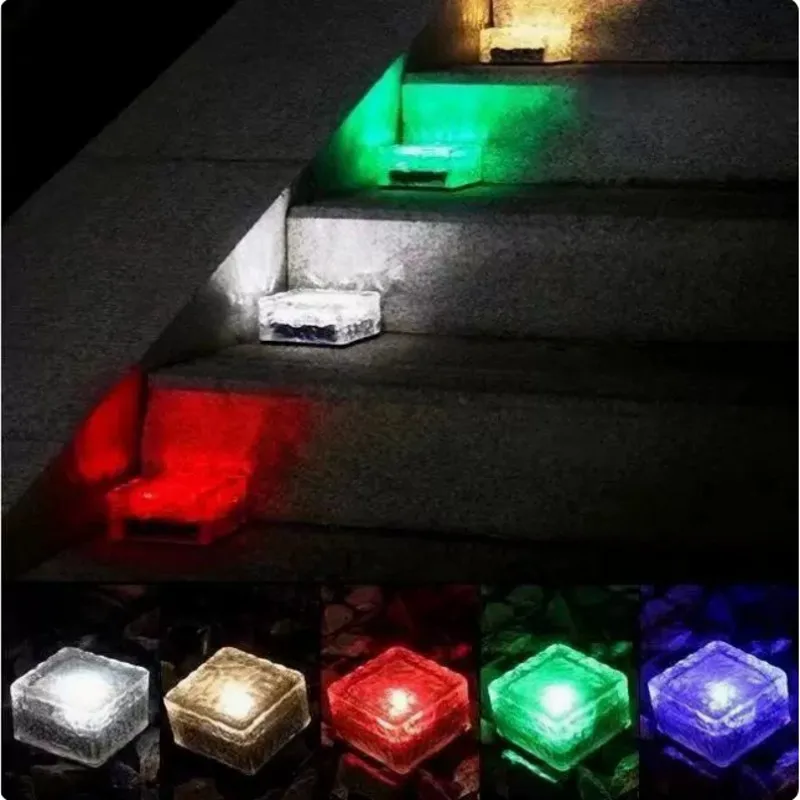 

Solar Powered LED Luminous Ice Cube Lamp Energy Light Waterproof Outdoor Garden Light for Yard Backyard Lawn Patio Decorative